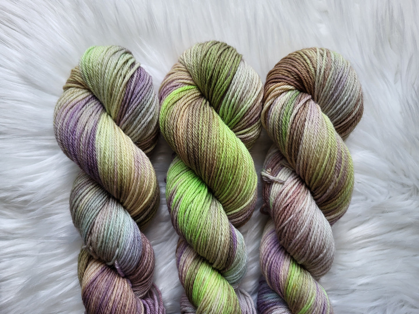 Ube Matcha | DK Weight Yarn | One-Of-A-Kind