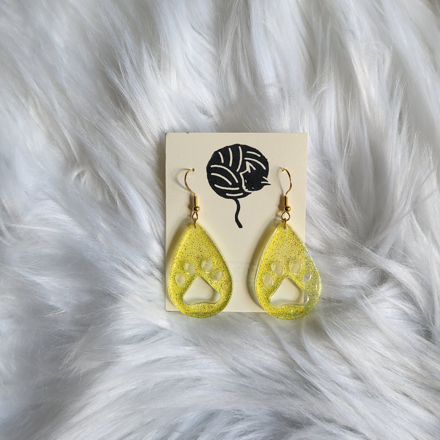 Paw Print Earrings | Glitter